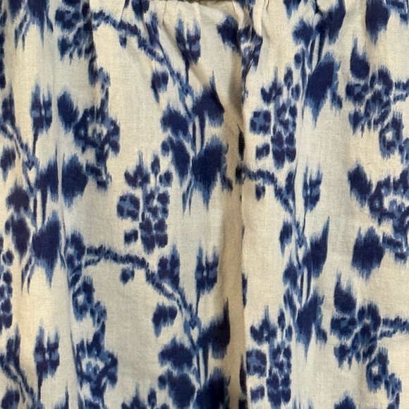 Gap Blue/Cream/Off White Long Sleeve Boho Pullover Blouse Top Size Large - Picture 6 of 15